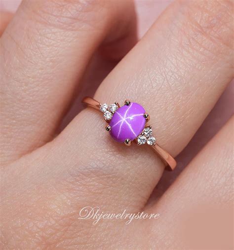 Star Sapphire Rings Pink Star Sapphire Ring Engagment Rings - Etsy