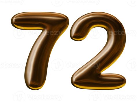 Nummer 72 Design in 3D-Rendering 19552744 PNG