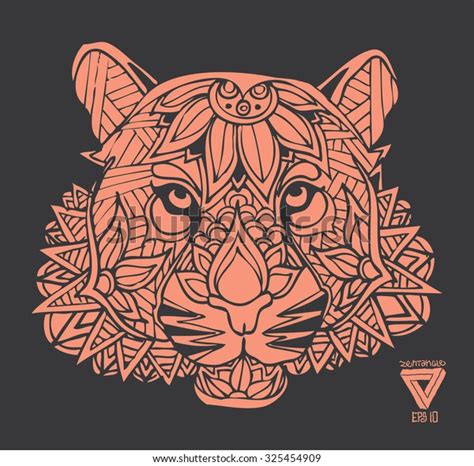 Zentangle Tiger Vector Illustration Stock Vector (Royalty Free) 325454909