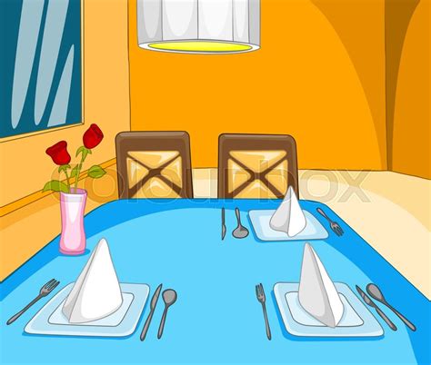 Hand drawn cartoon of restaurant ... | Stock image | Colourbox