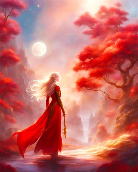 fantasy elf   red ethereal forest  art  cajun beauty  deviantart