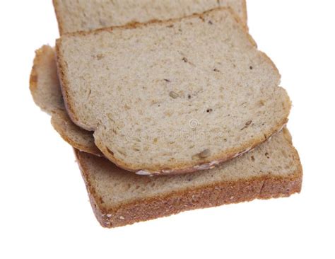 bred stock photo image  white brown bread portion
