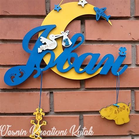 ☄☁Ukrasno drveno ime sa podacima sa rodjenja za JOVANA ☁🌛🐸 #vesninkutak ...