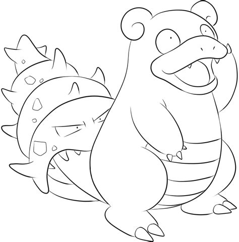 080 Slowbro Lineart by lilly-gerbil on DeviantArt