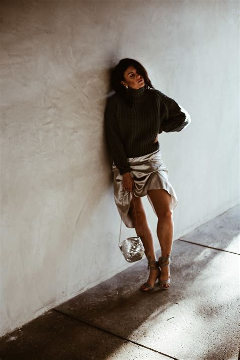 Sweater + Slip Dress Outfit for New Year's Eve