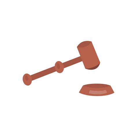 Judge hammer. Symbol of lawyer, judiciary and state flat vector ...