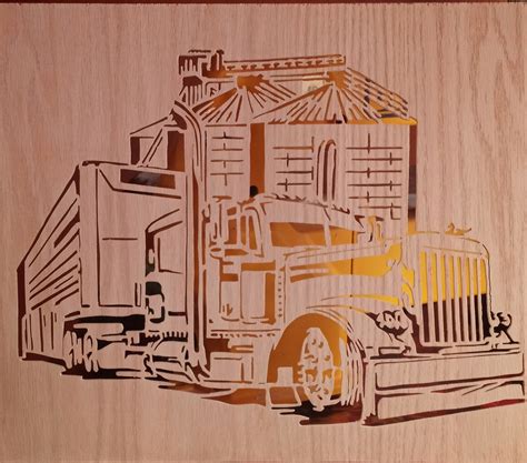 Truck Portrait Scroll Saw Handmade - Etsy