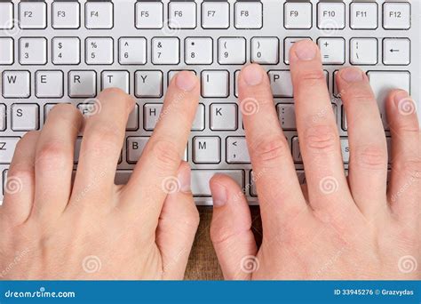 Hands Typing On Keyboard Stock Image | CartoonDealer.com #32922571