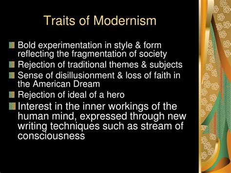 Modernism Characteristics In Literature 4