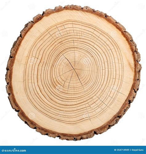 tree ring cross section isolated   transparent background stock