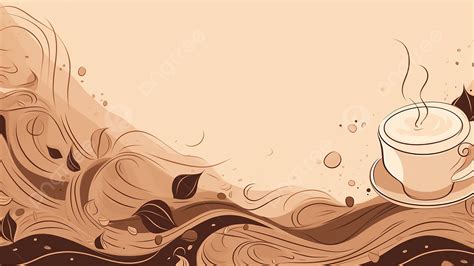 Coffee Illustration Background Border, Coffee, Coffee Cup, Illustration ...