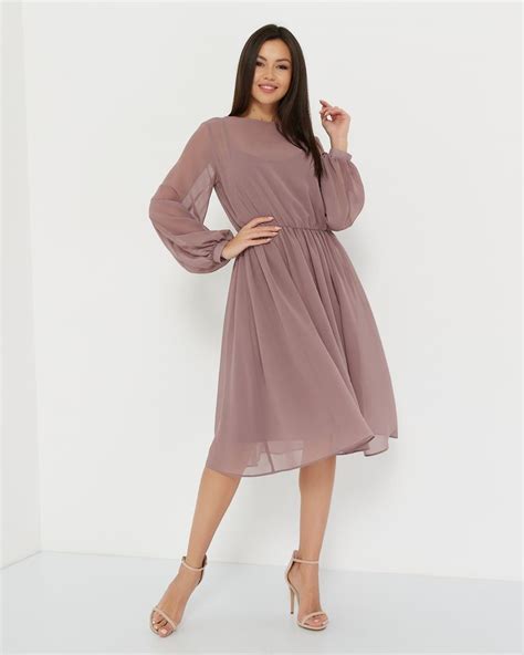 Шифоновое платье | Dress, High neck dress, Neck dress
