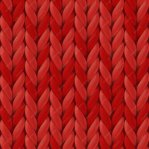 premium vector realistic red knit texture