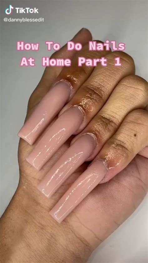 how to nails at home. | Acrylic nails, Acrylic nail tips, Diy acrylic nails