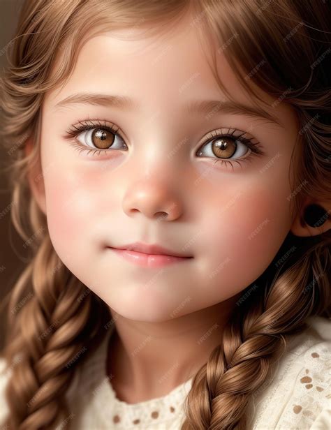 Cute Baby Girl With Blue Eyes Brown Hair