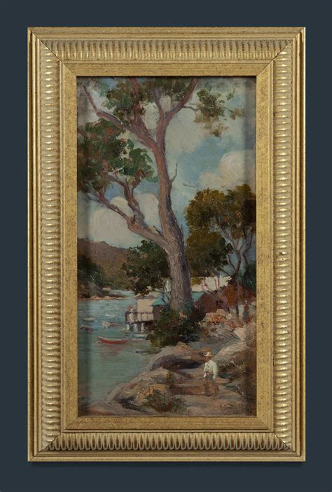 Sold Price: RUBBO Antonio Dattilo (1870-1955), 'Boat Shed at Folly's