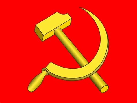 Серп и молот картинка на красном фоне