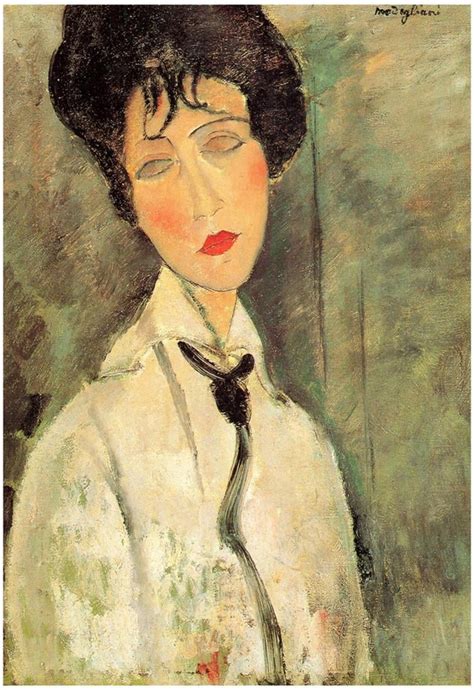 Amadeo Modigliani Portrait of a Woman with a Black Tie Art Print Poster ...