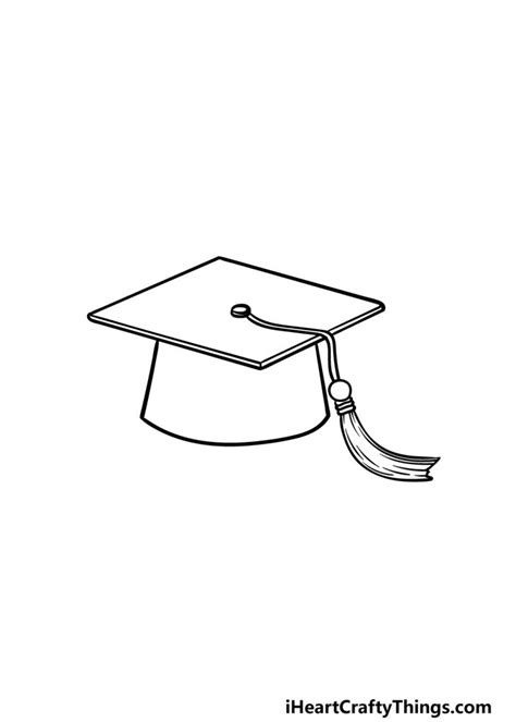 Graduation Hat Drawing - How To Draw A Graduation Hat Step By Step
