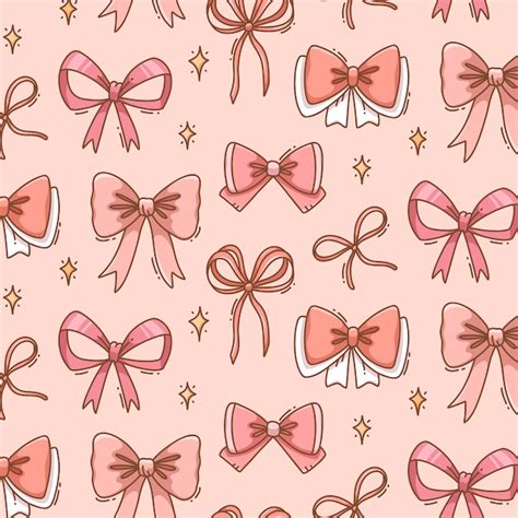 Premium Vector | Hand drawn coquette pattern design