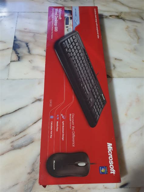 Microsoft Wired Desktop 600 Keyboard + Mouse, Computers & Tech, Parts ...