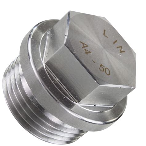 Пробка-заглушка G 1 1/2" с шестигранной головкой и фланцем DIN 910 ...