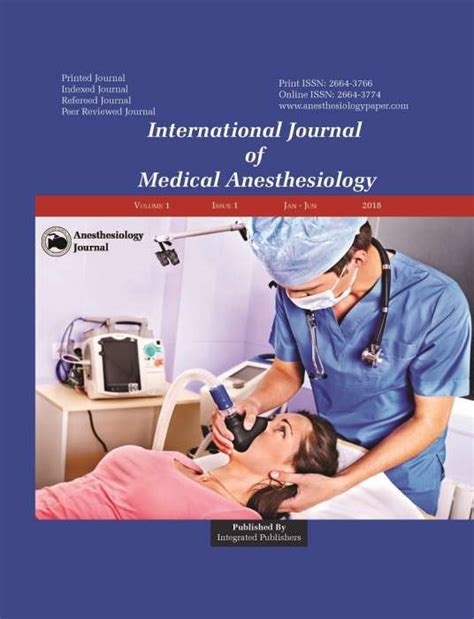 Buy International Journal of Medical Anesthesiology Subscription ...