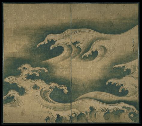 Ogata Kōrin - Rough Waves - Japan - Edo period (1615–1868) - The