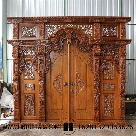 pintu ukir kayu jati asli jepara jual pintu kayu kusen pintu jepara