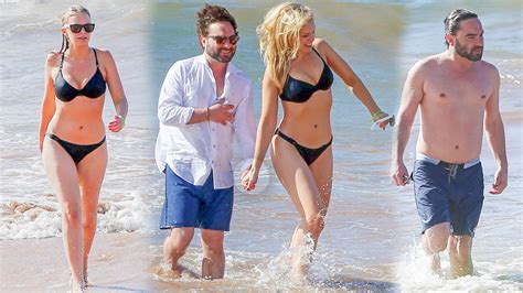 Johnny Galecki Goes Shirtless In PDA-Fest With Girlfriend Ariella Nicole