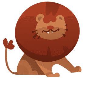 playful lion clipart vector images  images