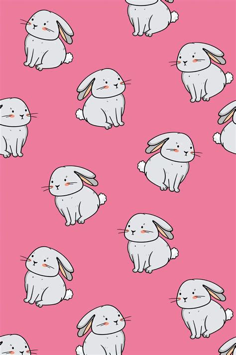 Pink bunny Peel and Stick Wallpaper or Non-pasted