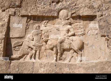 Triumph of shapur i over valerian and philip the arab hi-res stock ...