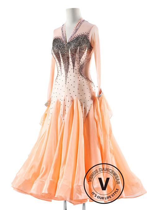 Sunset Sparkle Couture Ballroom Smooth Competition Dance Dress
