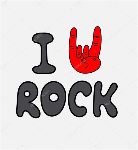 I Love Rock — Stock Vector © yellowpixel #65591309