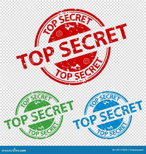 Rubber Stamp Seal Top Secret - Colorful Vector Illustration - Isolated