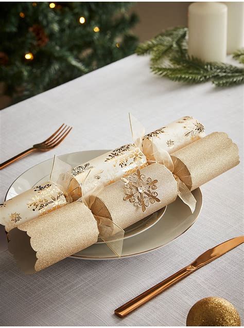 Gold Luxury Christmas Crackers | Christmas | George at ASDA