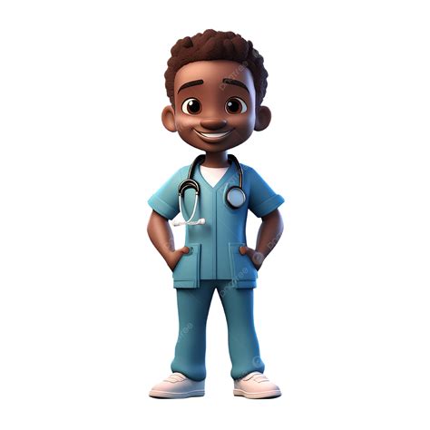 Male Nurse Cartoon Character