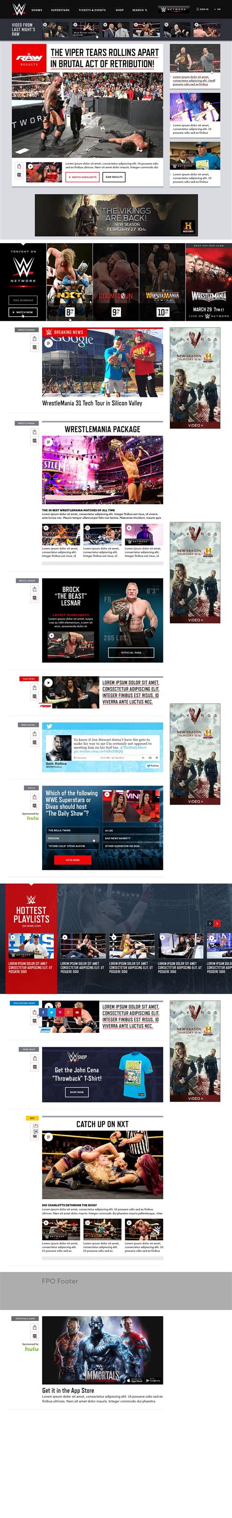 [LEAKED PHOTO] New WWE.com Website Design Wrestling News - WWE News