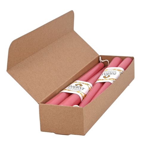 Pair of 12 Inch Paris Pink Beeswax Taper Candles – Honey Candles USA