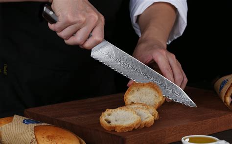 oem serrated bread knife ultra sharp stainless steel bread cutter