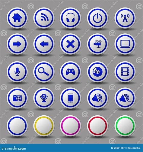 web icon button set stock illustration illustration  document