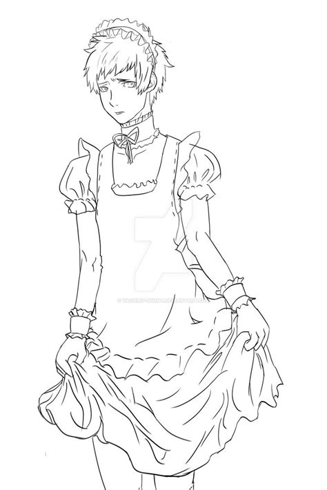 Mishima maid outline by Yachiru-Sohma on DeviantArt