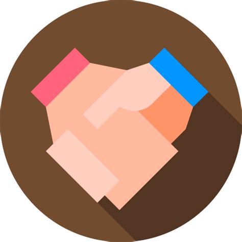 Рукопожатие иконка Flat Circular Flat | Freepik