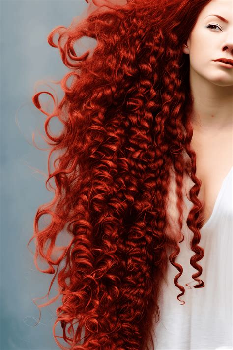 long flowing curly hair