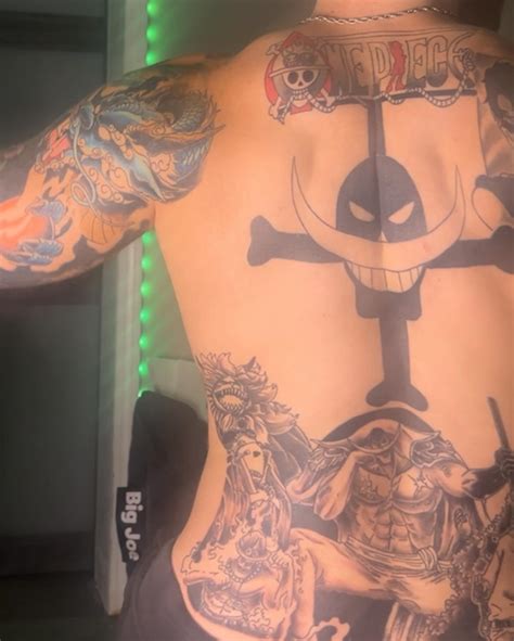 Ace One Piece Back Tattoo