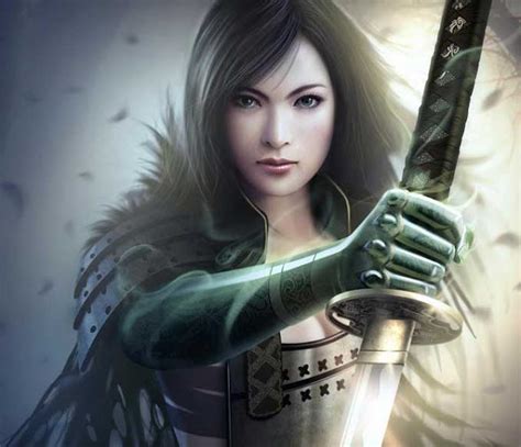 Gorgeous Female Samurai With Sword HD Anime Wallpaper