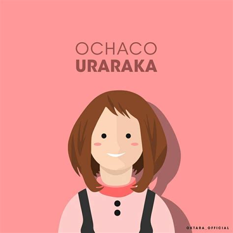 Ochaco Uraraka from Boku No Hero Academia Hero name : Uravity Quirk : Zero Gravity #flat #vector ...