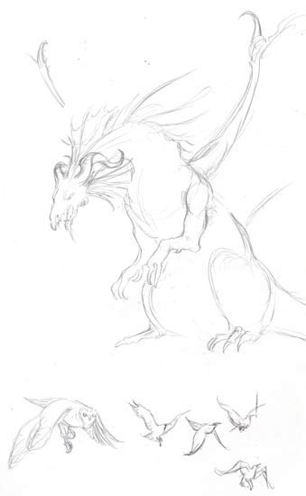 Midnight Ramblings: First Last Unicorn sketches