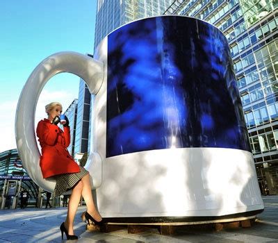 The world's biggest cup of coffee (holds 13,000 litres) was unveiled to ...